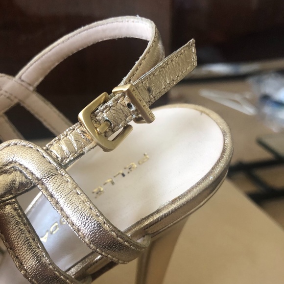 Pelle Moda Glam Stiletto Sandal, Gold - Picture 2 of 4
